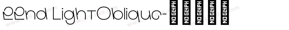 22nd LightOblique字体转换
